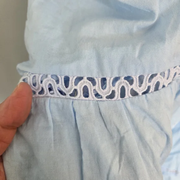 Baby Blue African Boubou Maxi Dress With Embroidery - Picture 7 of 10